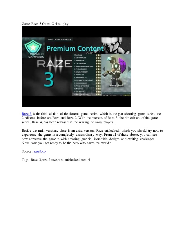 raze 3 hacked free download